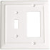 Architectural Combo Toggle / Rocker Light Switch Wall Plate - White